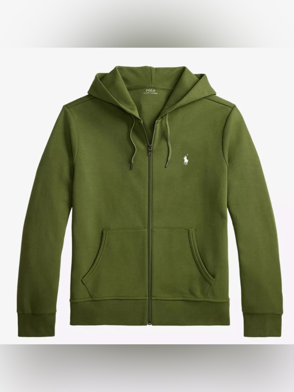 Polo Ralph Lauren Double Knit Zip Hoodie Olive Green XL NWT Logo - Picture 4 of 10